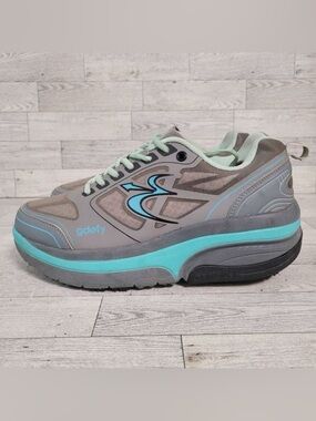 Women’s Gravity Defyer Ion Gray Teal Comfort-Fit Athletic Sneakers Shoes Size 9